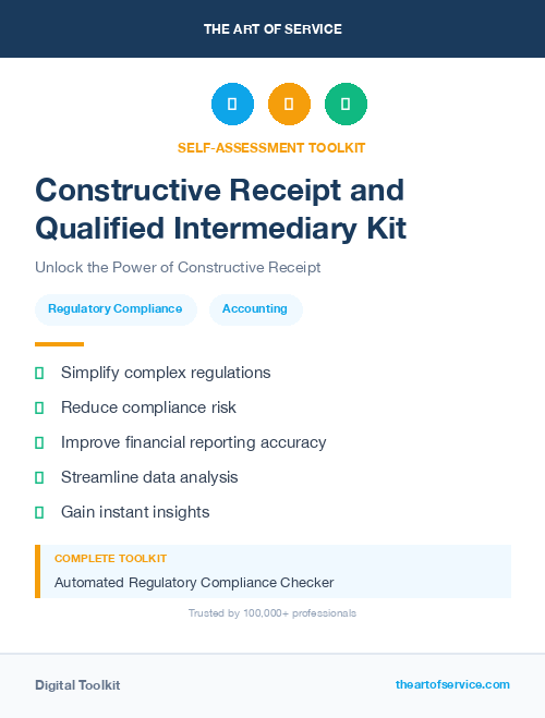 Constructive Receipt and Qualified Intermediary Kit