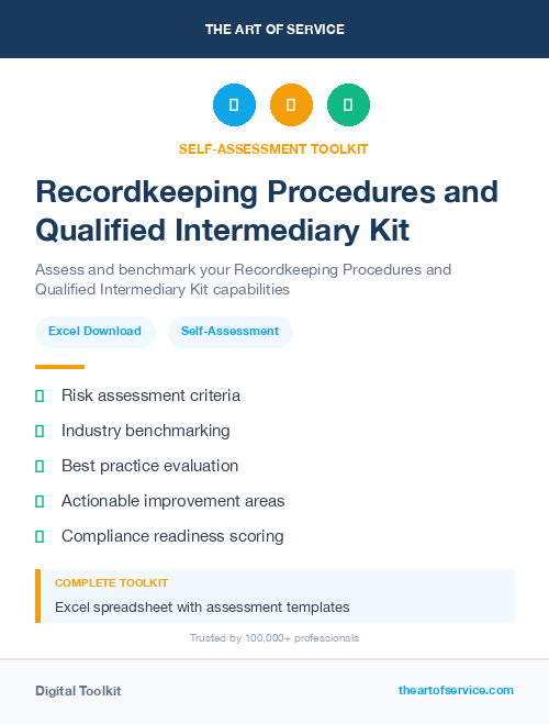 Recordkeeping Procedures and Qualified Intermediary Kit