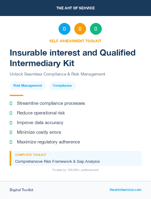 Insurable interest and Qualified Intermediary Kit