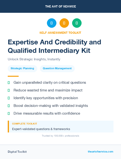 Expertise And Credibility and Qualified Intermediary Kit