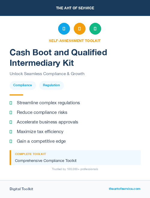 Cash Boot and Qualified Intermediary Kit
