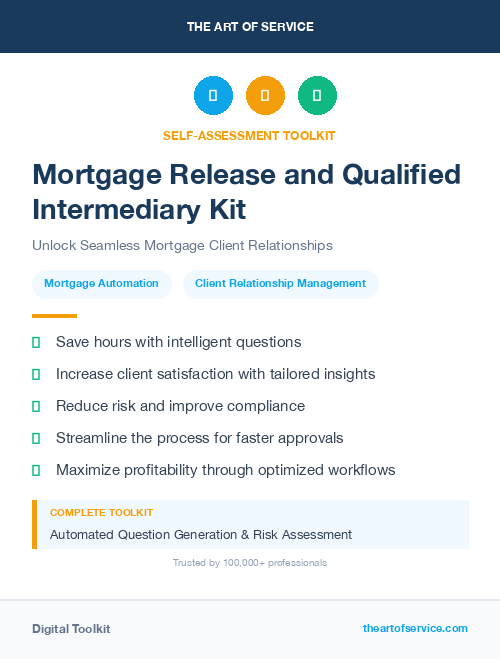Mortgage Release and Qualified Intermediary Kit