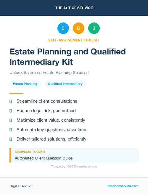 Estate Planning and Qualified Intermediary Kit
