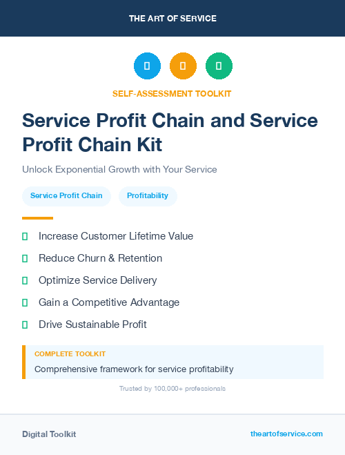 Service Profit Chain and Service Profit Chain Kit