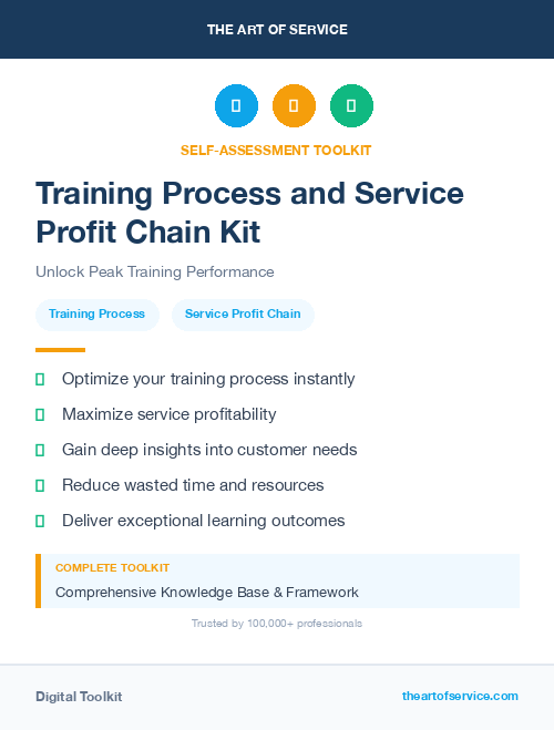 Training Process and Service Profit Chain Kit