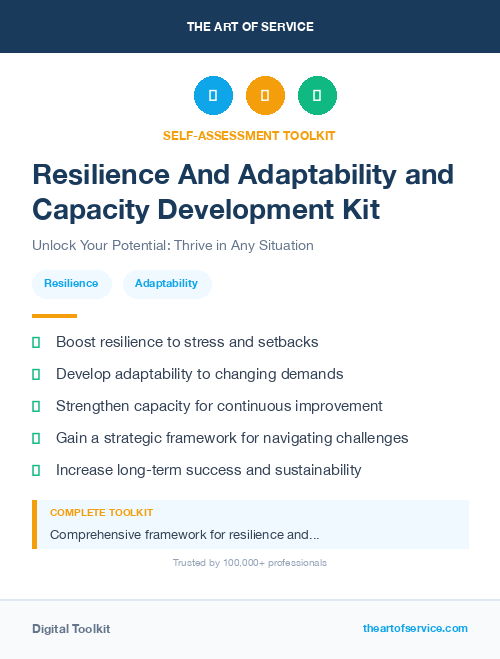 Resilience And Adaptability and Capacity Development Kit