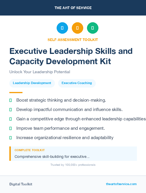 Executive Leadership Skills and Capacity Development Kit