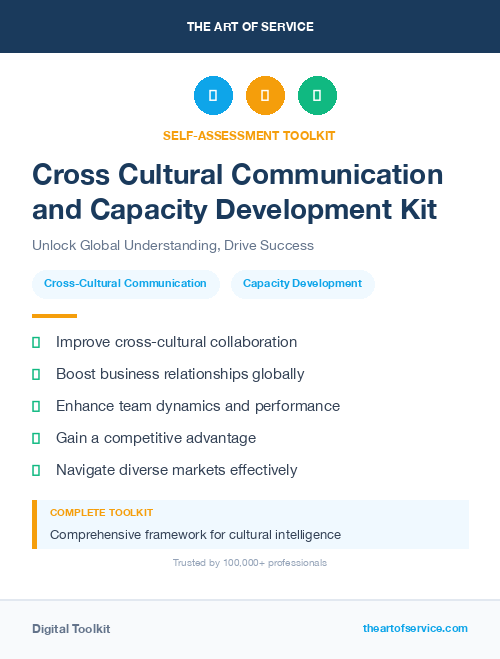 Cross Cultural Communication and Capacity Development Kit