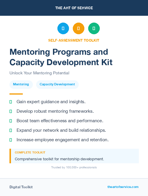 Mentoring Programs and Capacity Development Kit
