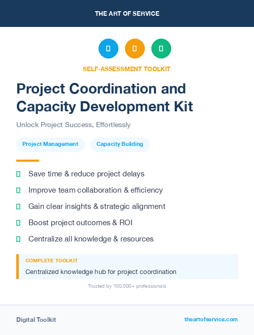 Project Coordination and Capacity Development Kit