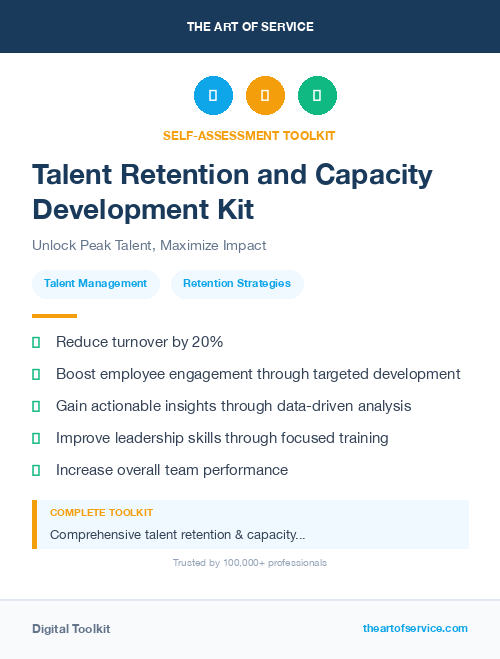 Talent Retention and Capacity Development Kit