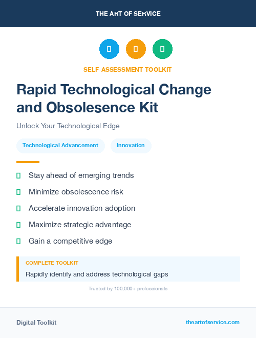 Rapid Technological Change and Obsolesence Kit