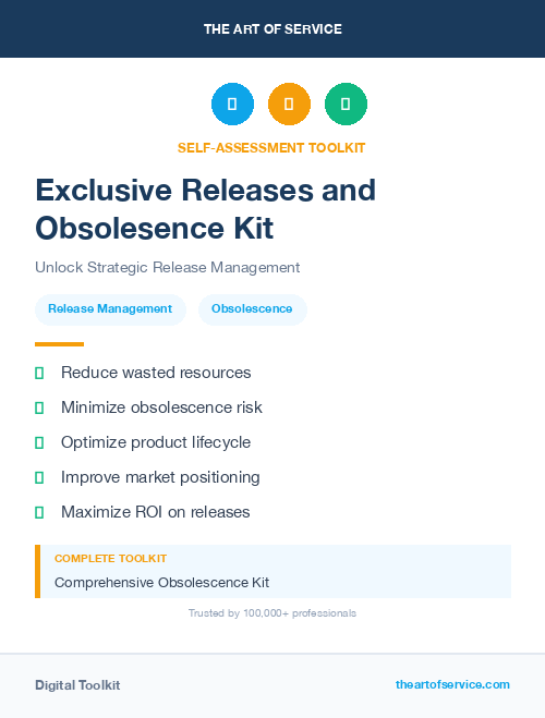 Exclusive Releases and Obsolesence Kit