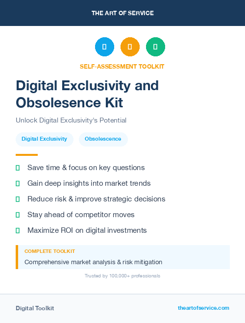 Digital Exclusivity and Obsolesence Kit