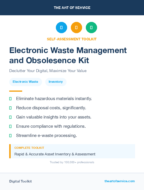 Electronic Waste Management and Obsolesence Kit