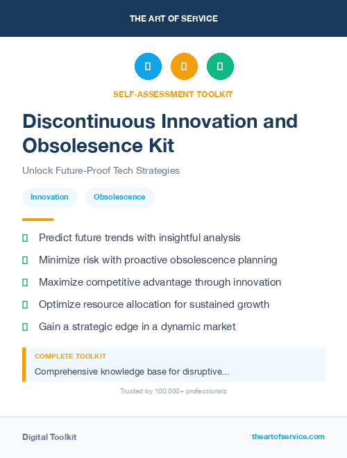 Discontinuous Innovation and Obsolesence Kit