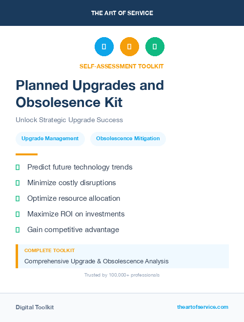 Planned Upgrades and Obsolesence Kit