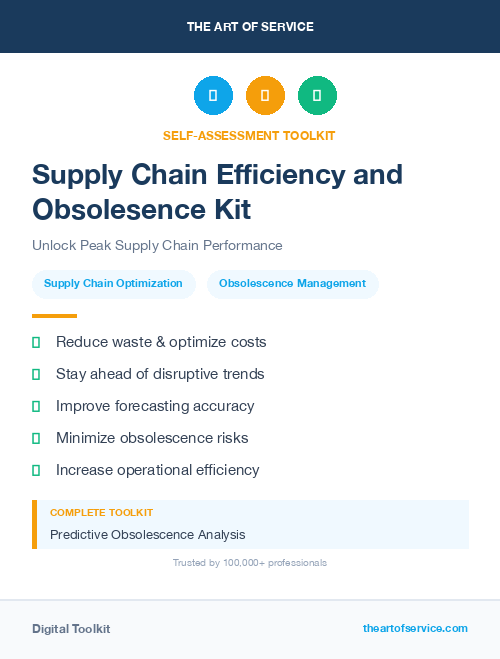 Supply Chain Efficiency and Obsolesence Kit