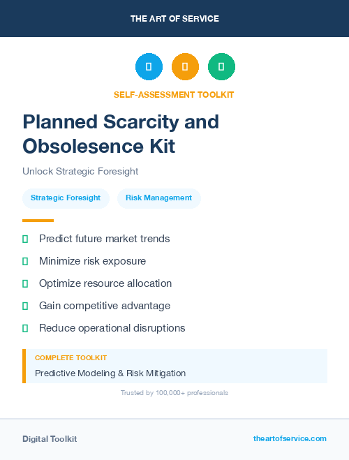 Planned Scarcity and Obsolesence Kit