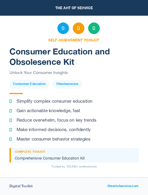 Consumer Education and Obsolesence Kit