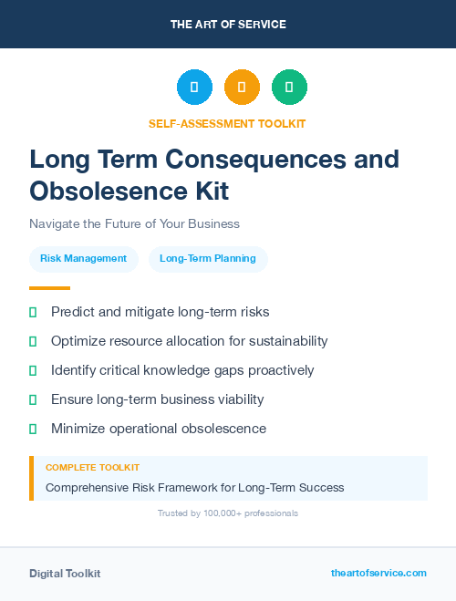 Long Term Consequences and Obsolesence Kit