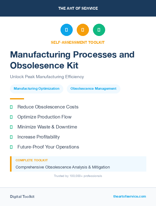Manufacturing Processes and Obsolesence Kit