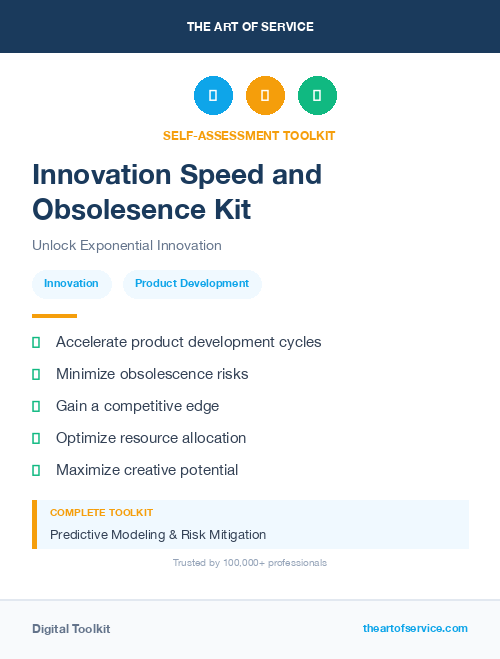 Innovation Speed and Obsolesence Kit