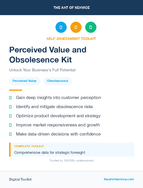 Perceived Value and Obsolesence Kit