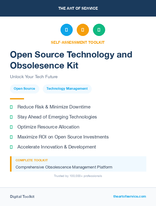 Open Source Technology and Obsolesence Kit