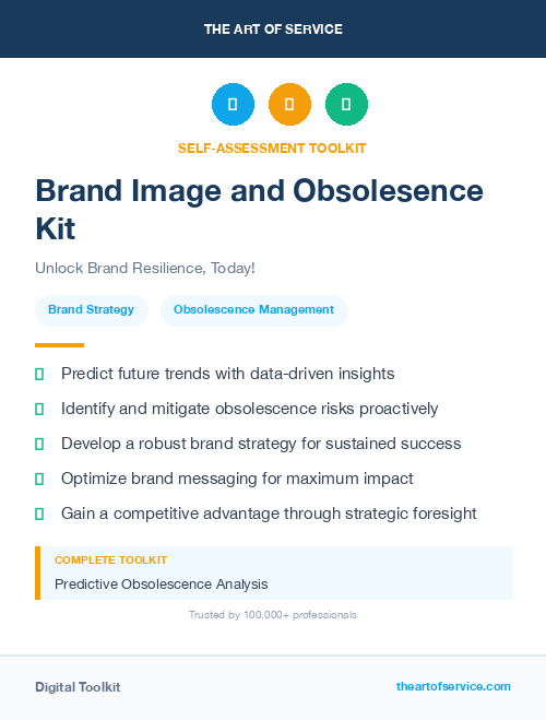 Brand Image and Obsolesence Kit