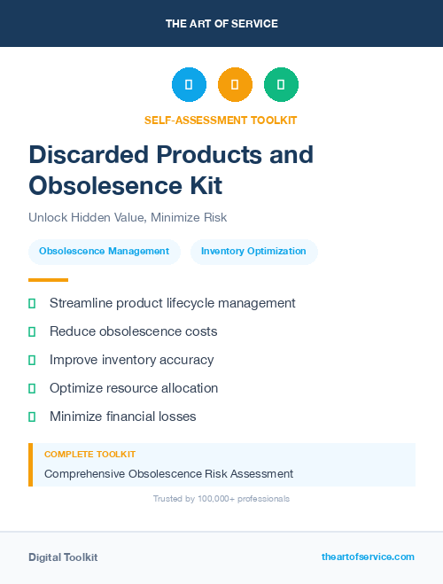 Discarded Products and Obsolesence Kit