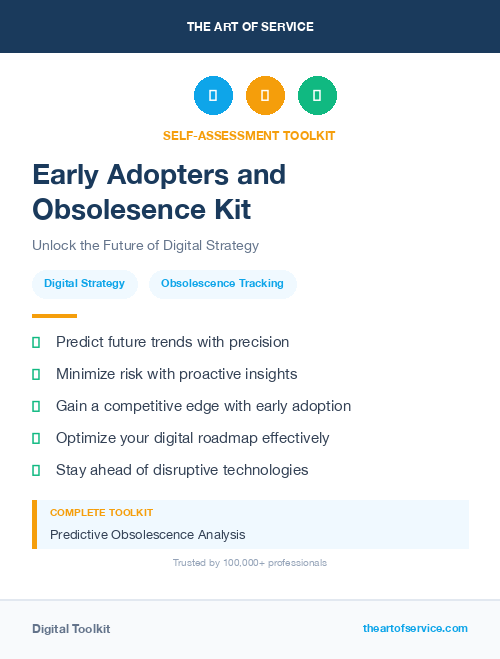 Early Adopters and Obsolesence Kit