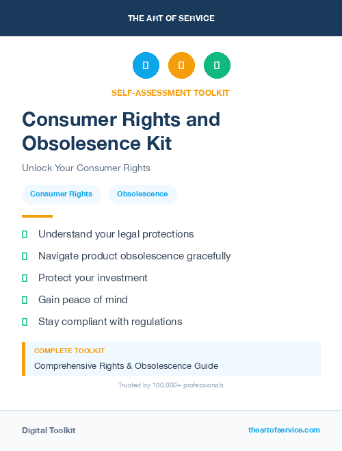 Consumer Rights and Obsolesence Kit