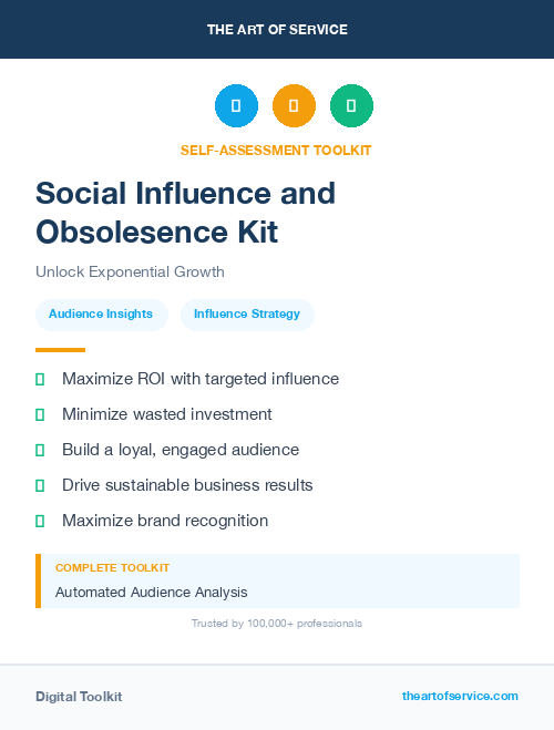 Social Influence and Obsolesence Kit