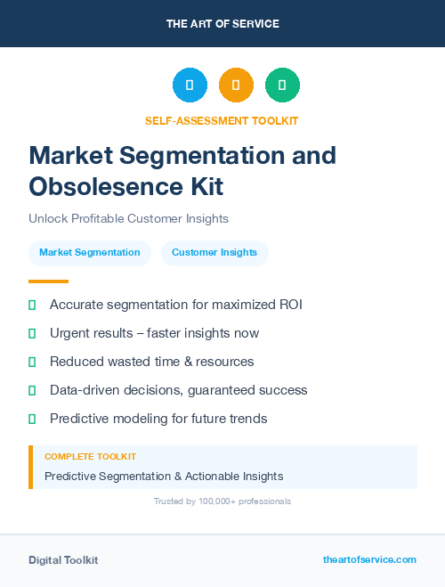 Market Segmentation and Obsolesence Kit