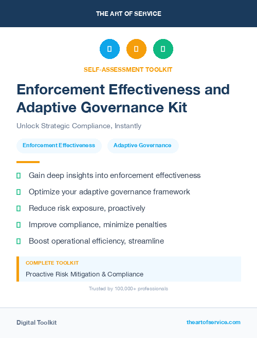 Enforcement Effectiveness and Adaptive Governance Kit