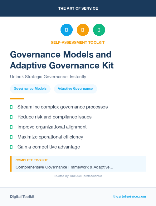 Governance Models and Adaptive Governance Kit
