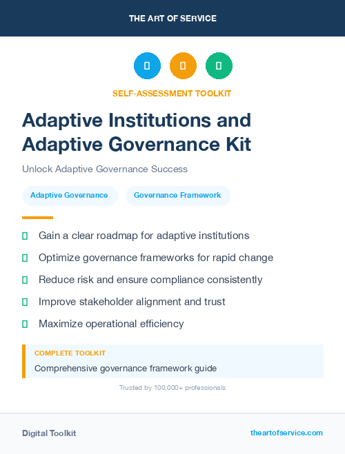 Adaptive Institutions and Adaptive Governance Kit