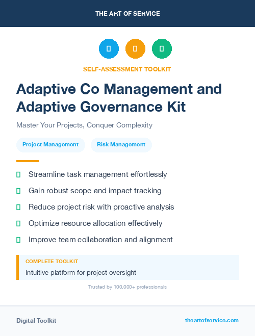 Adaptive Co Management and Adaptive Governance Kit