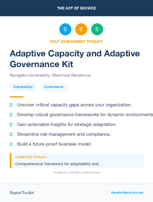 Adaptive Capacity and Adaptive Governance Kit