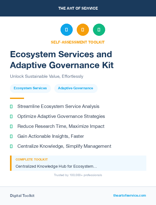 Ecosystem Services and Adaptive Governance Kit