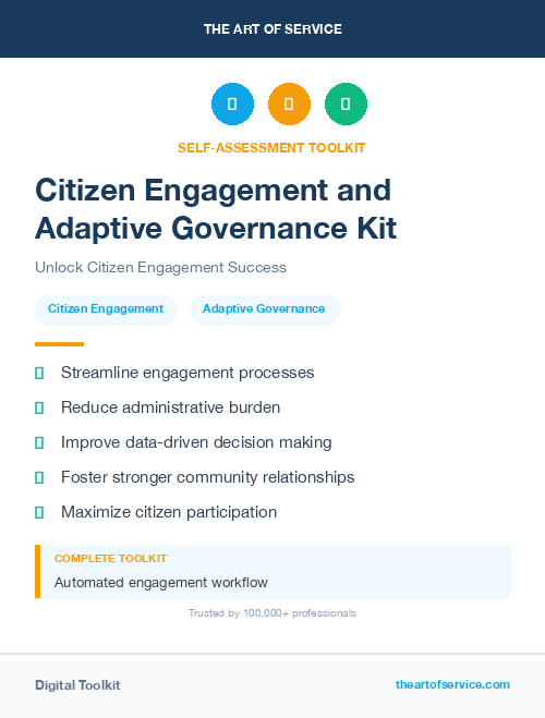 Citizen Engagement and Adaptive Governance Kit