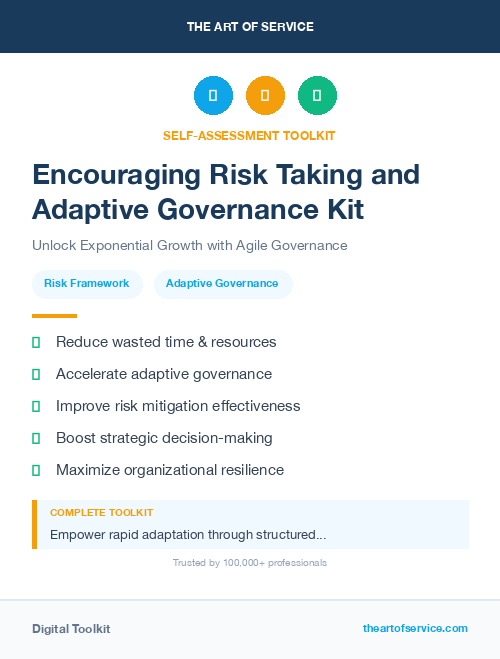 Encouraging Risk Taking and Adaptive Governance Kit