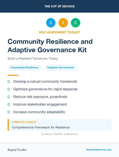 Community Resilience and Adaptive Governance Kit