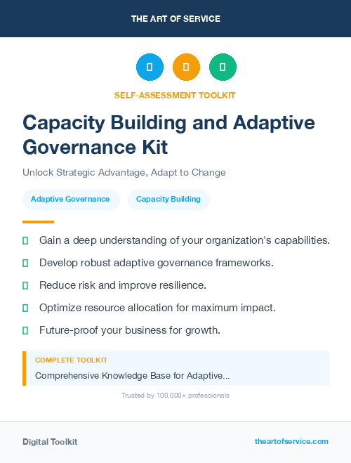 Capacity Building and Adaptive Governance Kit