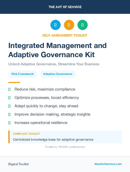 Integrated Management and Adaptive Governance Kit