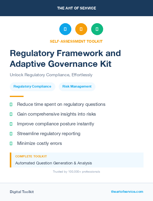 Regulatory Framework and Adaptive Governance Kit