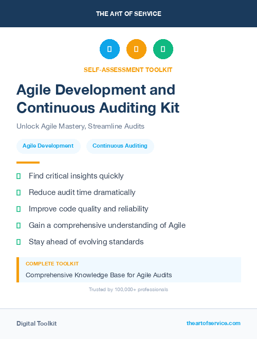 Agile Development and Continuous Auditing Kit