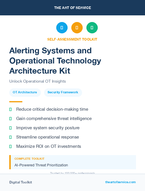 Alerting Systems and Operational Technology Architecture Kit