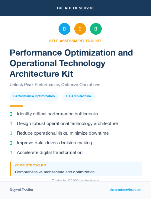 Performance Optimization and Operational Technology Architecture Kit